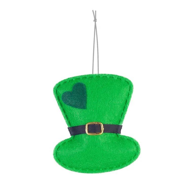 
4.8 Inch Home Party Decoration Green Lucky Hat Shape Ornaments Craft Wall Decor 