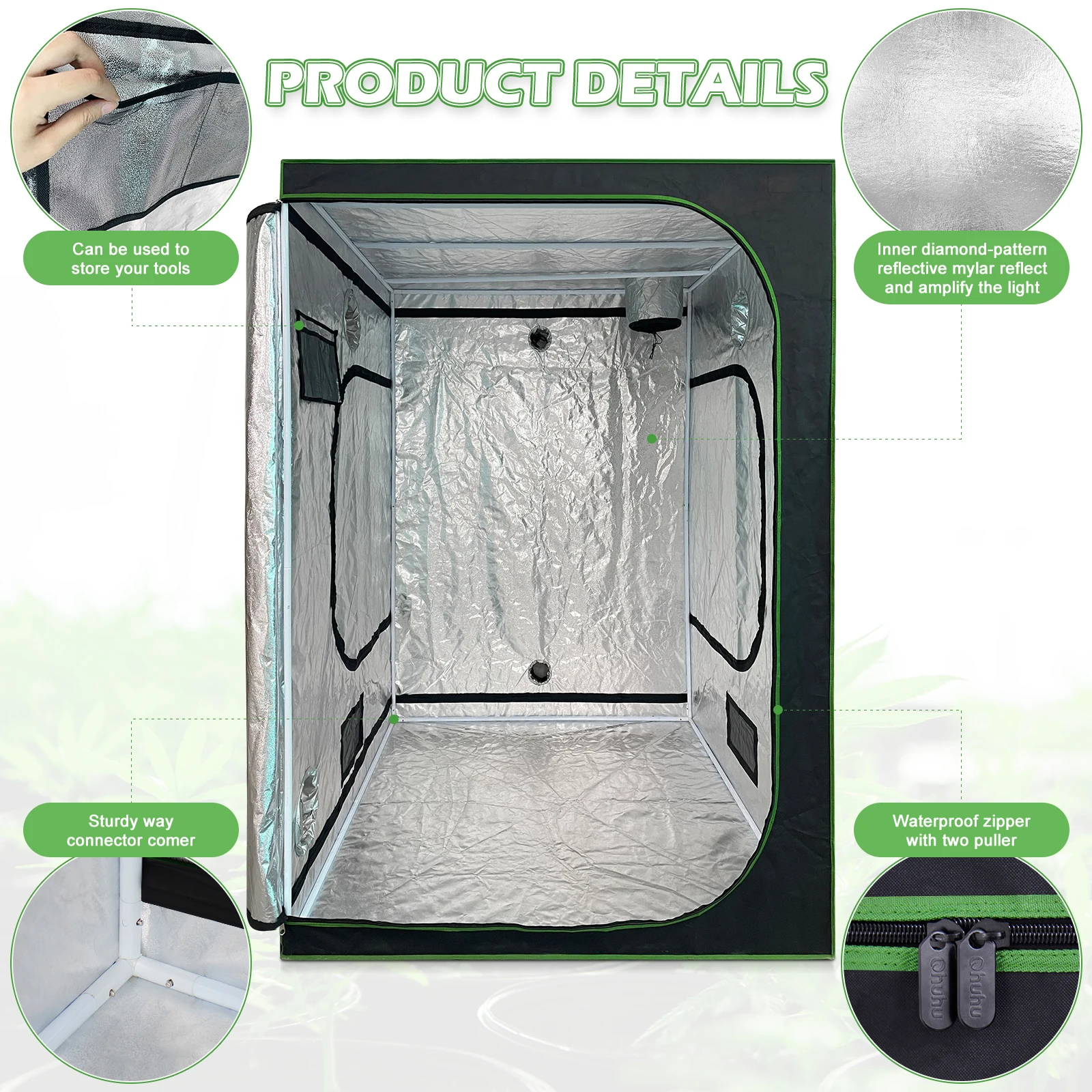 Custom 150x150x200cm Grow Box Indoor Greenhouse Plant Tent Commercial Growing Tent For Plants