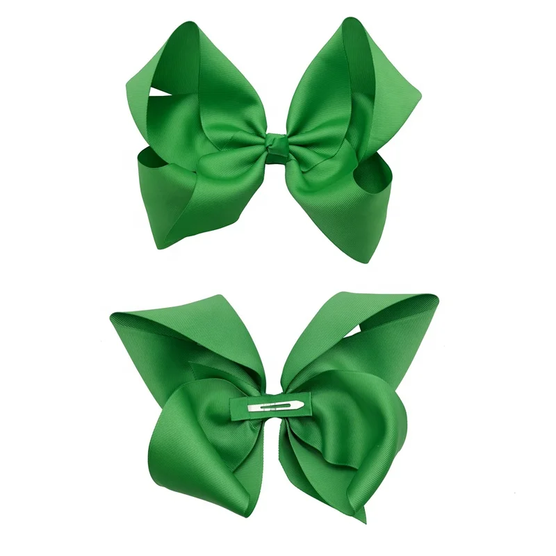E-Magic Wholesale girls bows kids hair accessory 8 inch big bow 196 color kids hair bows clips