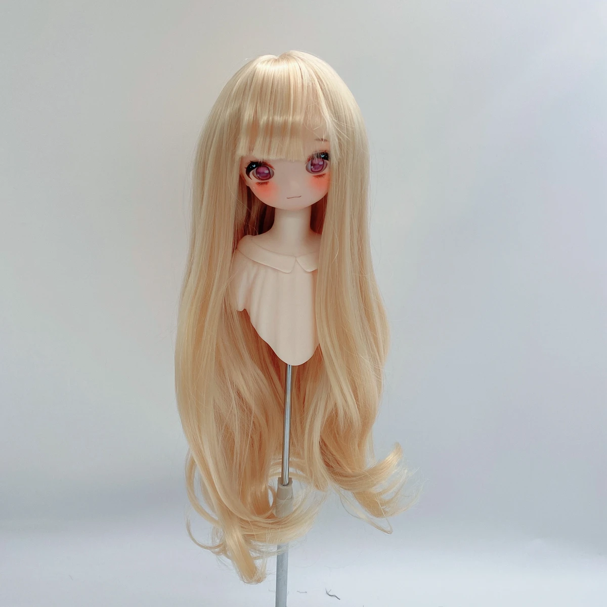 1/3 1/4 Doll Wig Blonde Brown Long Curly Wavy BJD Doll Wig For SD Doll Making Accessories