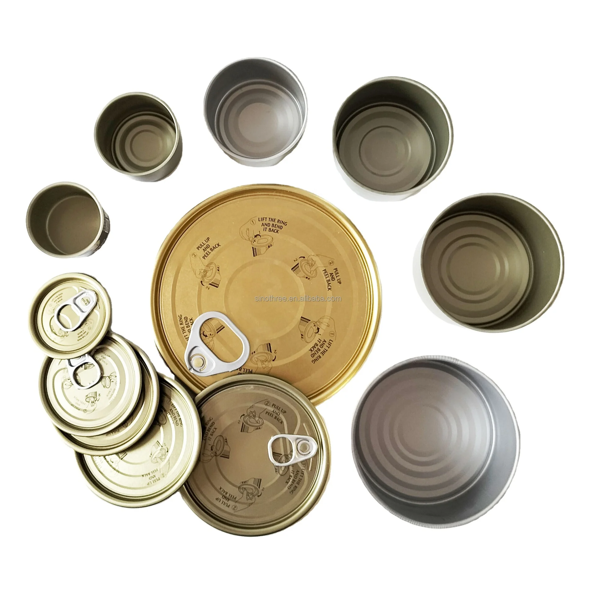 High Quality wholesale tinplate Aluminum eoe Lid easy open lid manufacturer for food can packaging