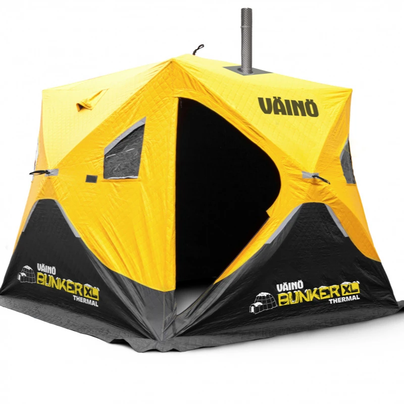 Vaino Bunker Thermal XL fireplace option Insulated ice tent insulated ice winter tent with chimney hole
