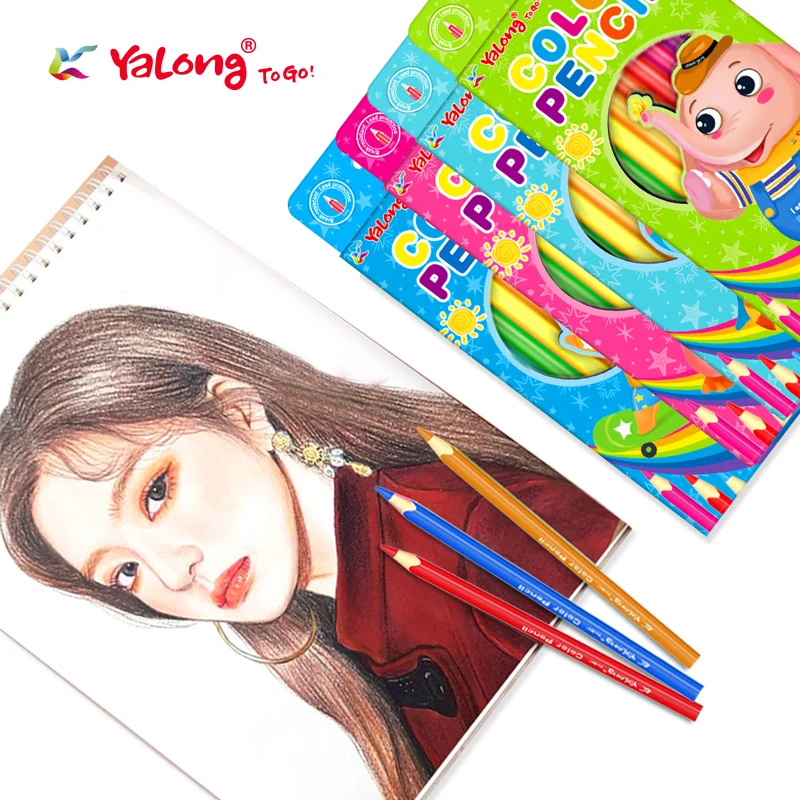 Best Selling 12 Colors PENCIL Professional Soft Core Colored Pencils For Adult Kids drawing