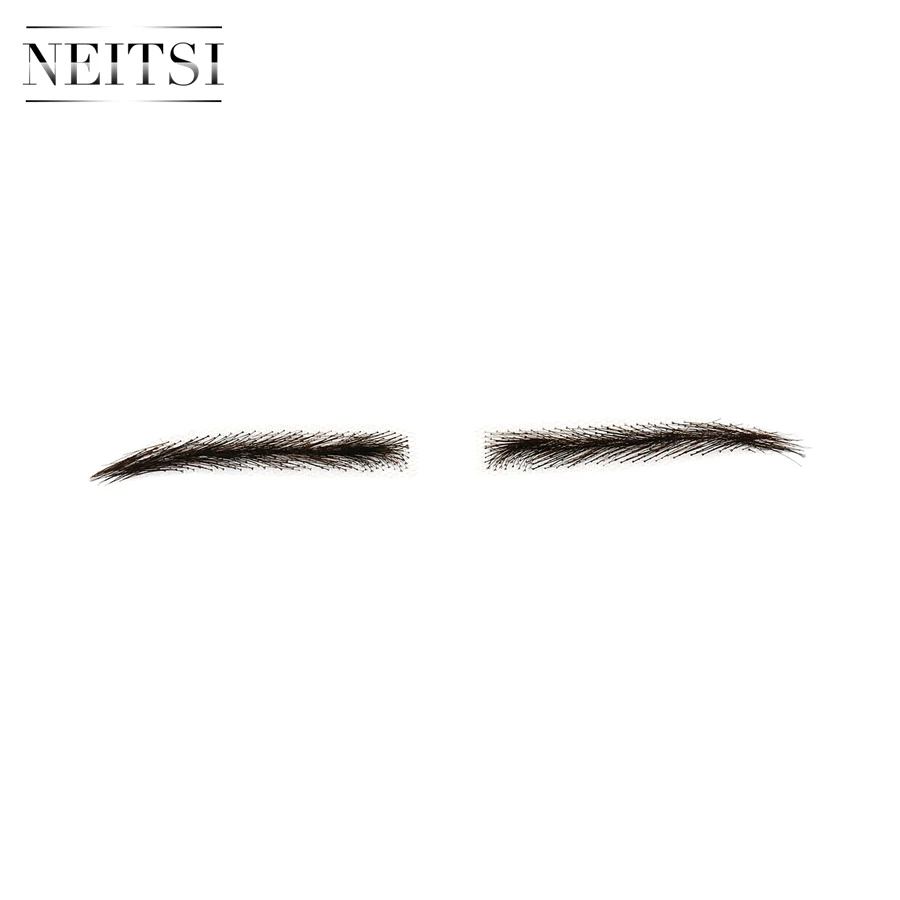 Бесплатный образец Neitsi, одна пара, женские ножницы для бровей, 100%, пинцет из человеческих волос ручной работы для бровей W701 #32