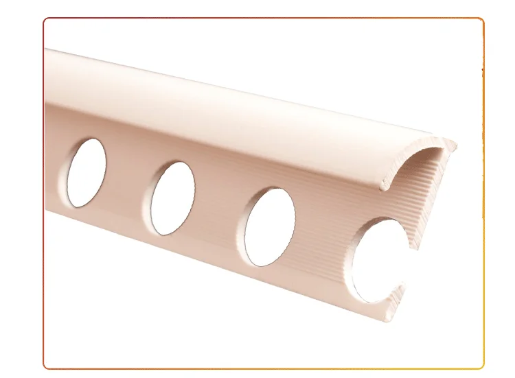 2.44M Customized Length Decorative Sand Color Tile Edge Trim Skirting Board Plastic Tile Trim
