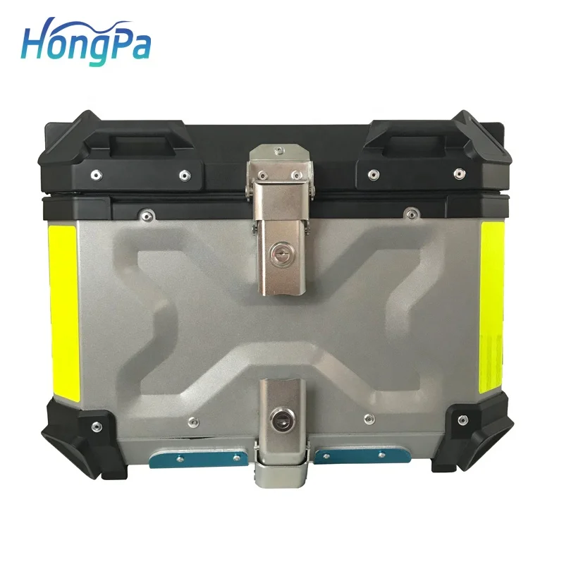 45L Universal Motorbike Trunk Aluminum Alloy Top Case Travel Luggage Storage Box Motorcycle Tail Box