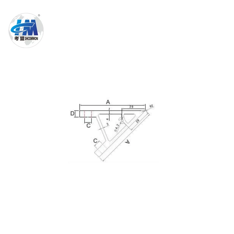 45 degree angle E shaped interior bracket to connect the aluminum profile