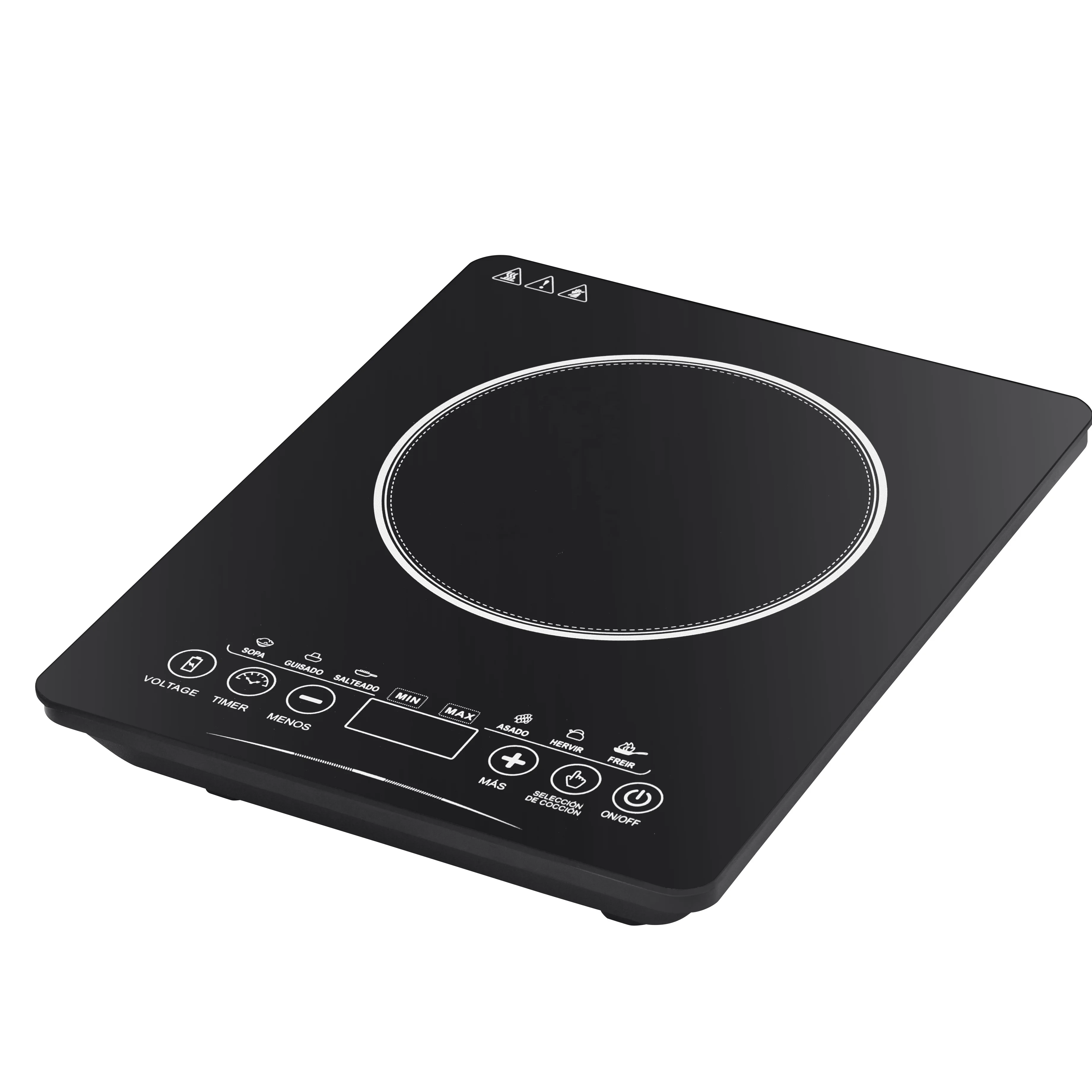 Электрическая керамическая плита с сенсорной кнопкой управления и одной горелкой