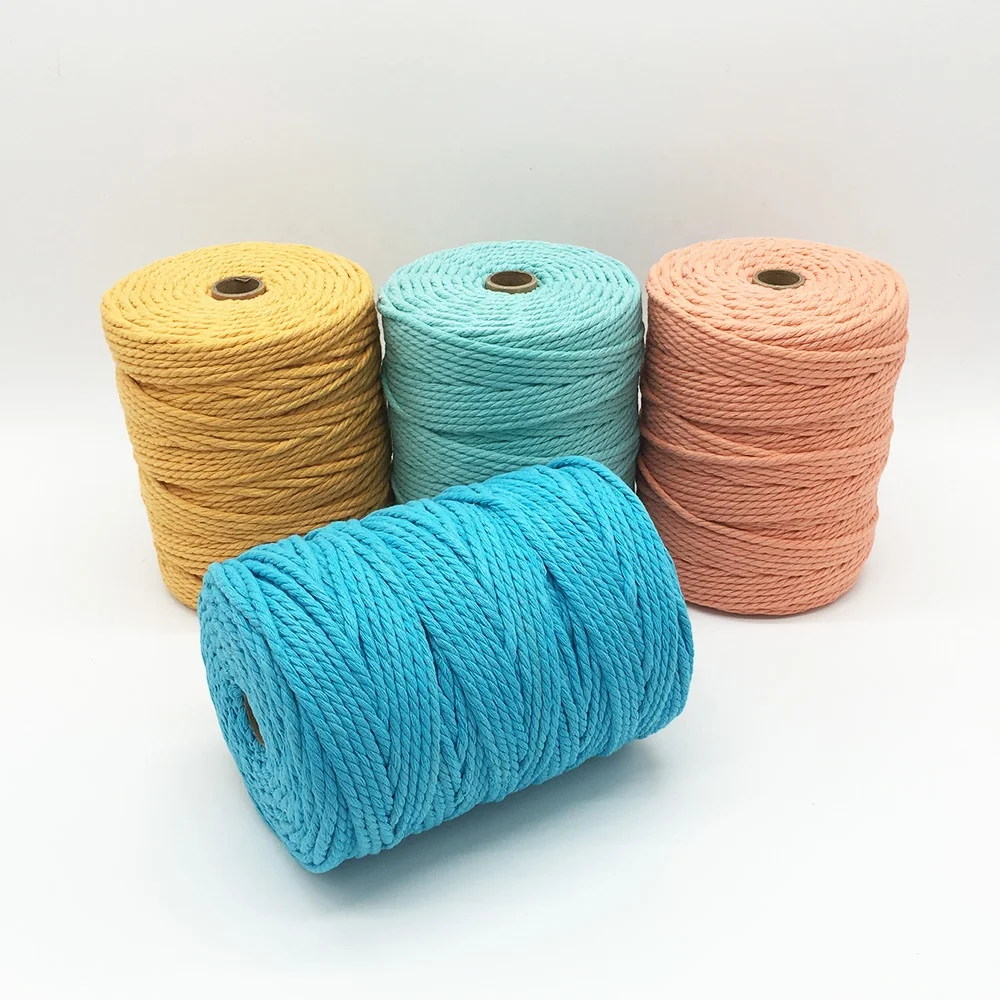 
3-strand twisted cotton rope decoration for Australia market 