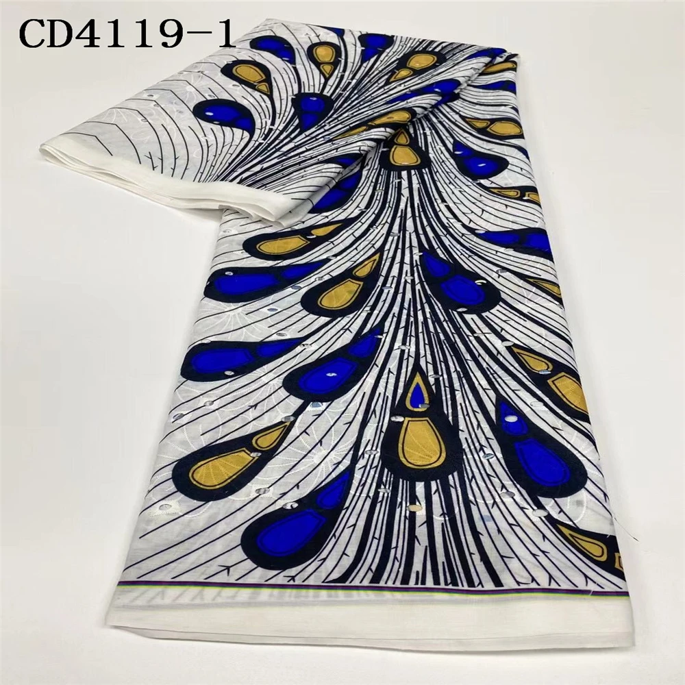 Высококачественный хлопковый батик, 6 размеров, популярный узор с перьями павлина, очень красивая свадебная ткань