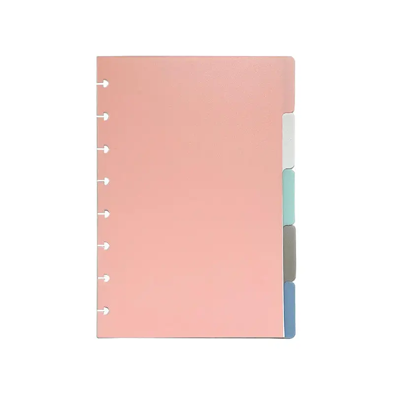 wholesale custom A7 PP cover Loose leaf waterproof 6-hole notebook Pocket planner separator page Diary School supplies