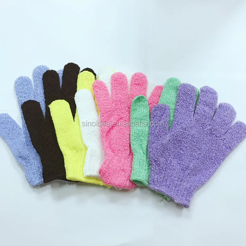 Enhance Skin Health bamboo charcoal exfoliating glove bamboo carbonized exfoliating double sided body glove bath