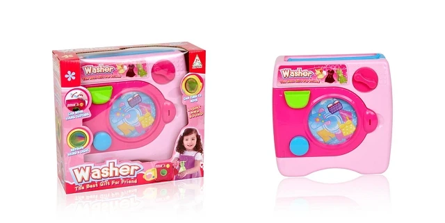 DF 2023 Electric Appliance Toy Set Mini Washing Machine Washer Toys With Sound pretend play toys for kids