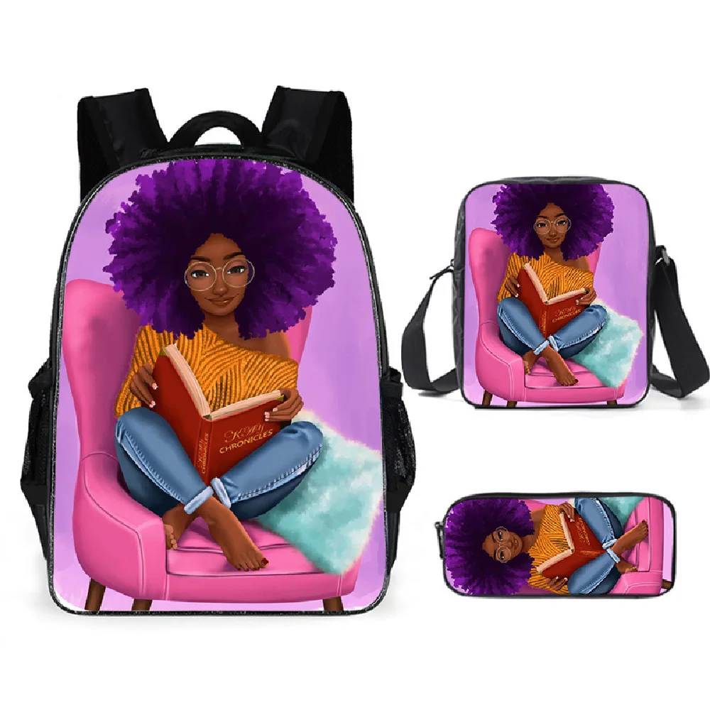 Top Quality School Bags American Black Art African Kids Kindergarten Student Backpack for