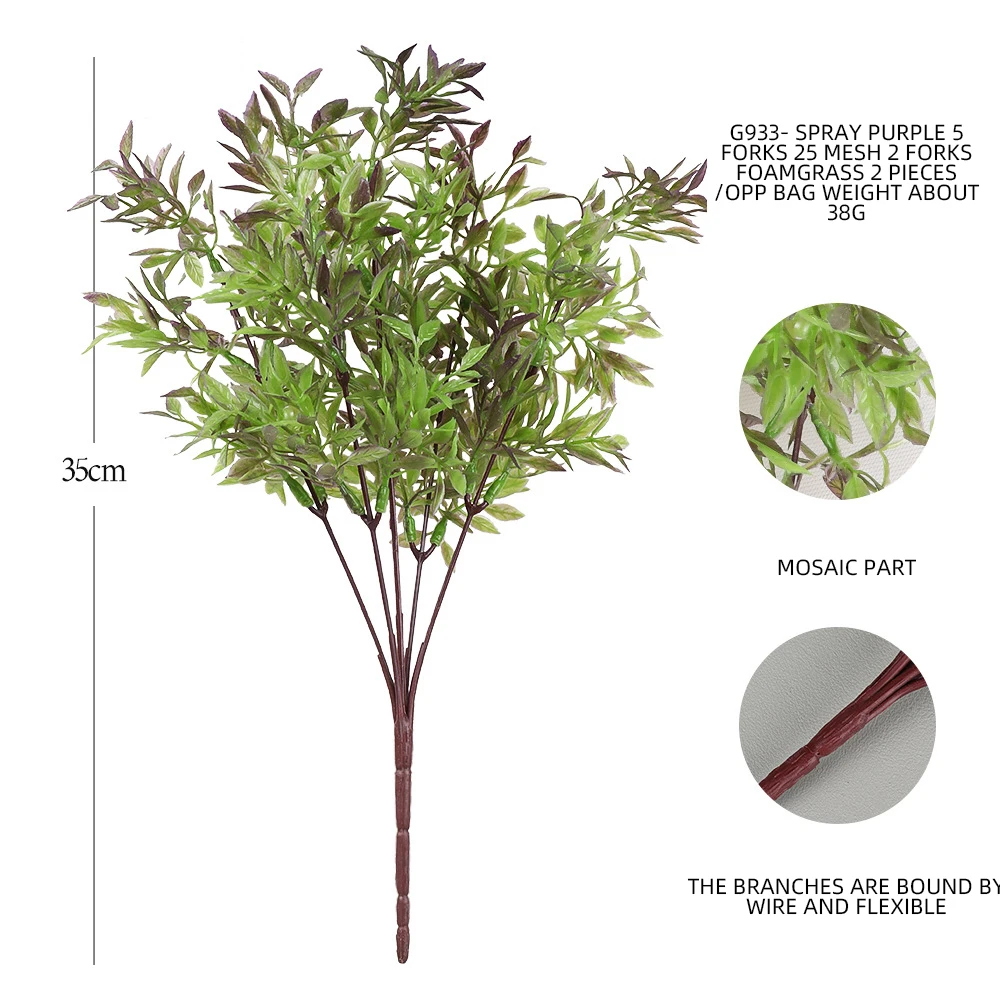 Amazon Hot Sale Living Room Balcony Potted Ornament Plastic Artificial Grass For Desktop Decor