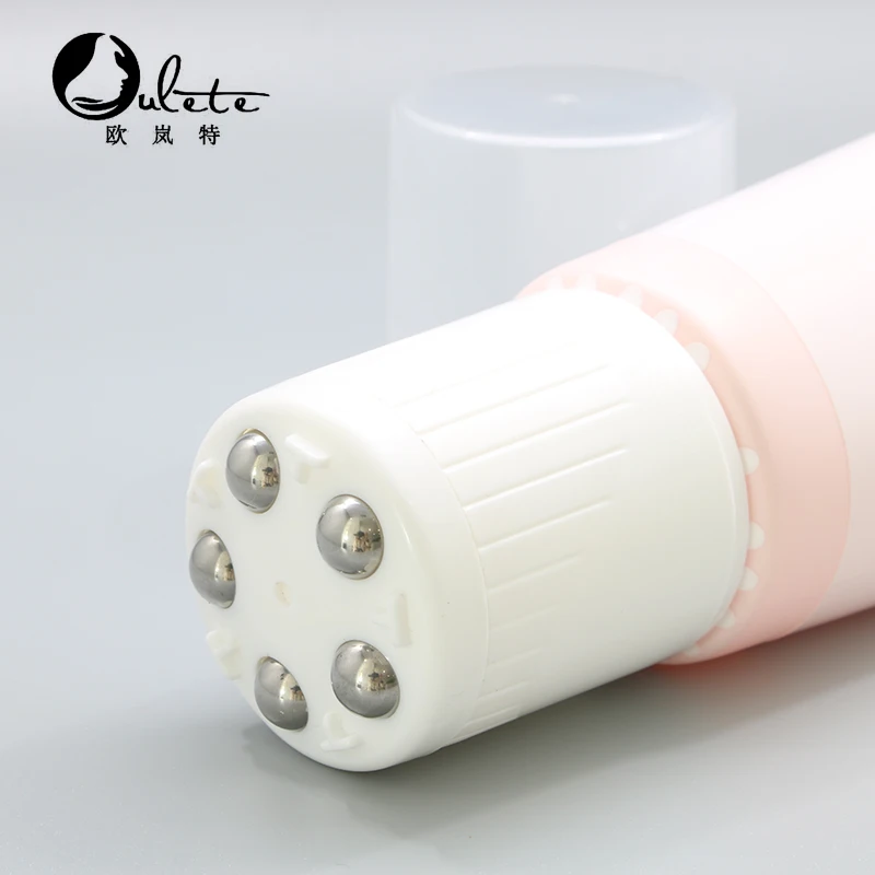 5 Metal Roll On Ball Cosmetic Tubes Customized Design Round on Essence Massage Plastic Tube