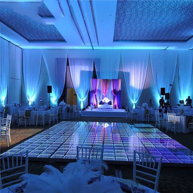 2021 New Wireless Rgb Night Club Portable White Infinity Led Mirror Dance Floor For Rental Events