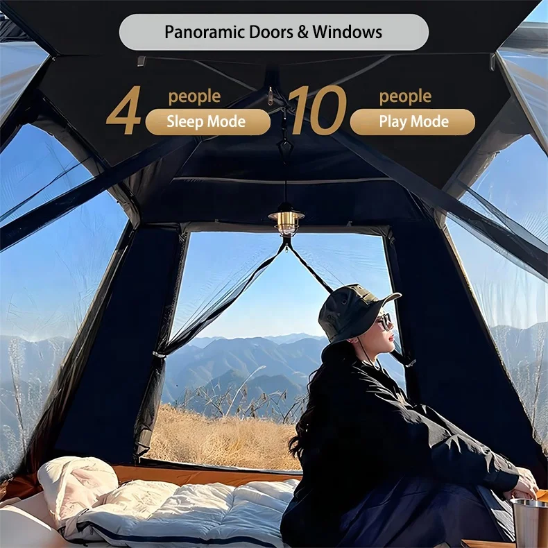 Luxury Outdoor Camping Tents Automatic Tent for 6 Person Rain Proof and Wind Proof Camp Tent