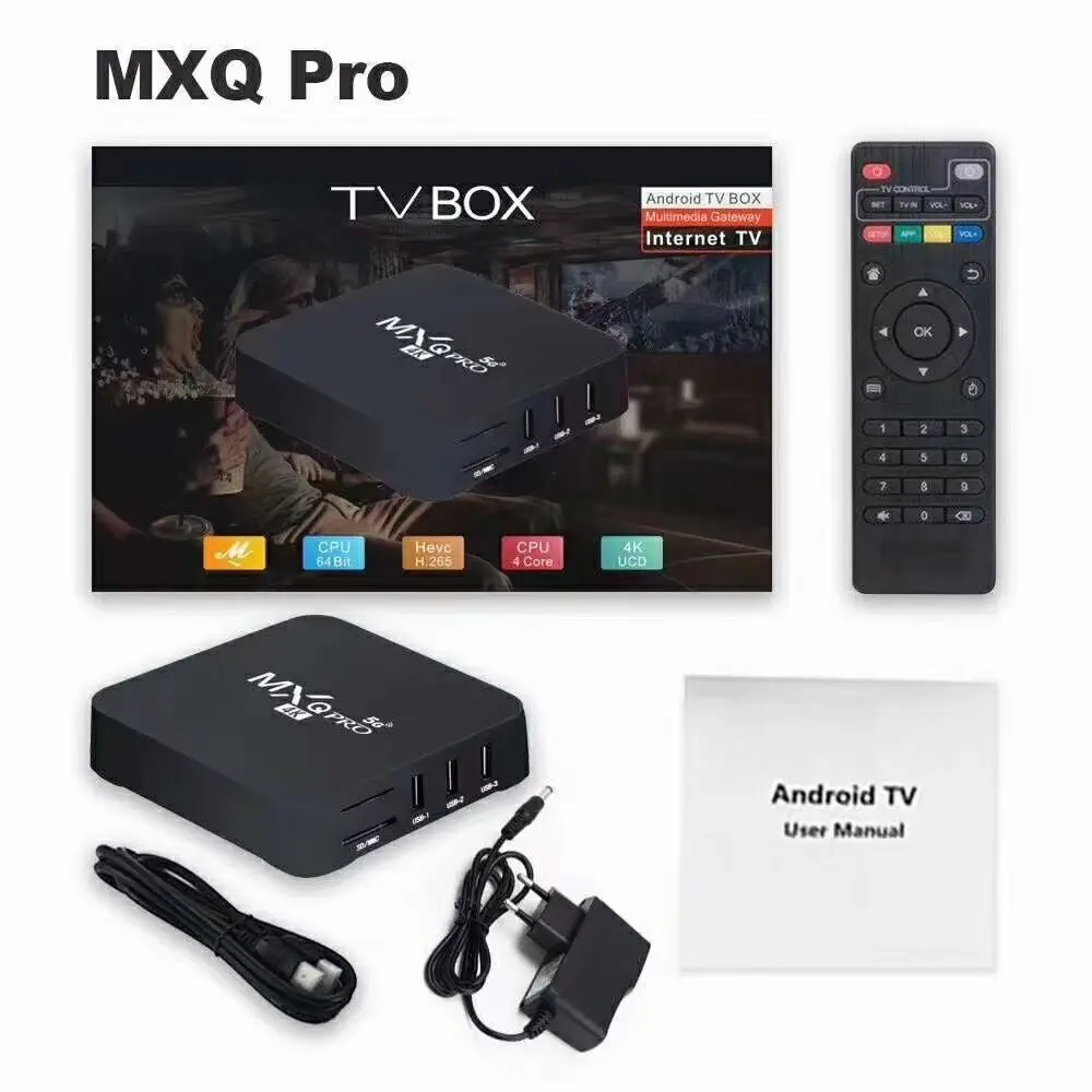 Hot Sale 9.0 BEST Smart MX Q PRO 4K Android TV Bxo Set