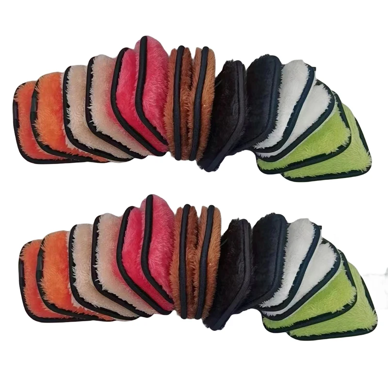 Cotton Pad Face Towel Powder Puff Microfiber 10 Pcs 300gsm Round Reusable Washable Soft Face Skin Cleaner Makeup Remover Pads