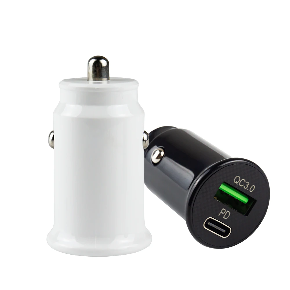 Super Fast Charging Multi Dual Port Type C PD QC 3.0 USB A Phone Power Adapter Portable Car Phone Charger