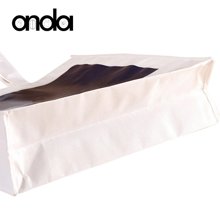 Custom logo print eco reusable grocery promotion shopping cloth non woven carry fabric tote laundry bag