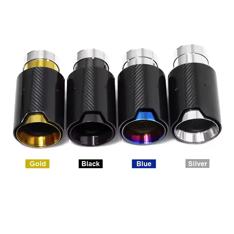 SYPES For bmw exhaust tip universal factory customization M performance exhaust system real carbon fiber upgrade hks muffler OEM