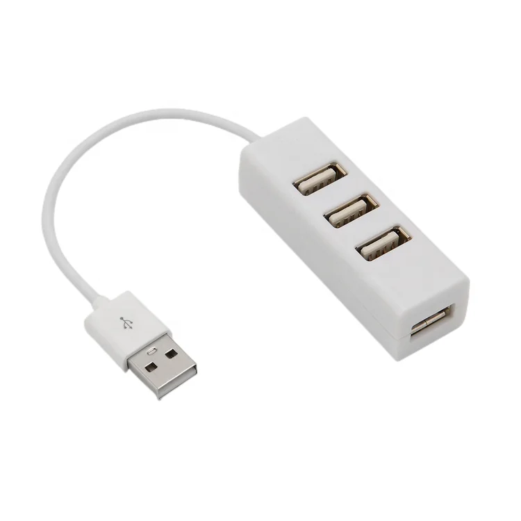Mini Splitter USB 2.0 HUB Adapter Extender  4 Ports for PC Laptop Macbook  High Speed U Disk Reader