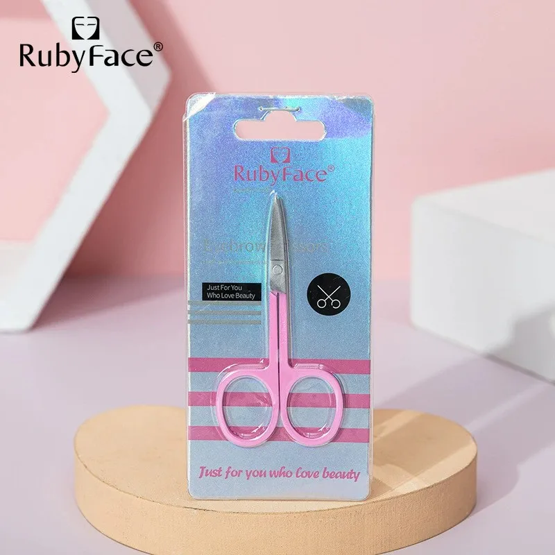 High Quality Wholesale RubyFace Stainless Steel Mini Scissors Small Eyebrow Scissors Makeup Shears For Ladies