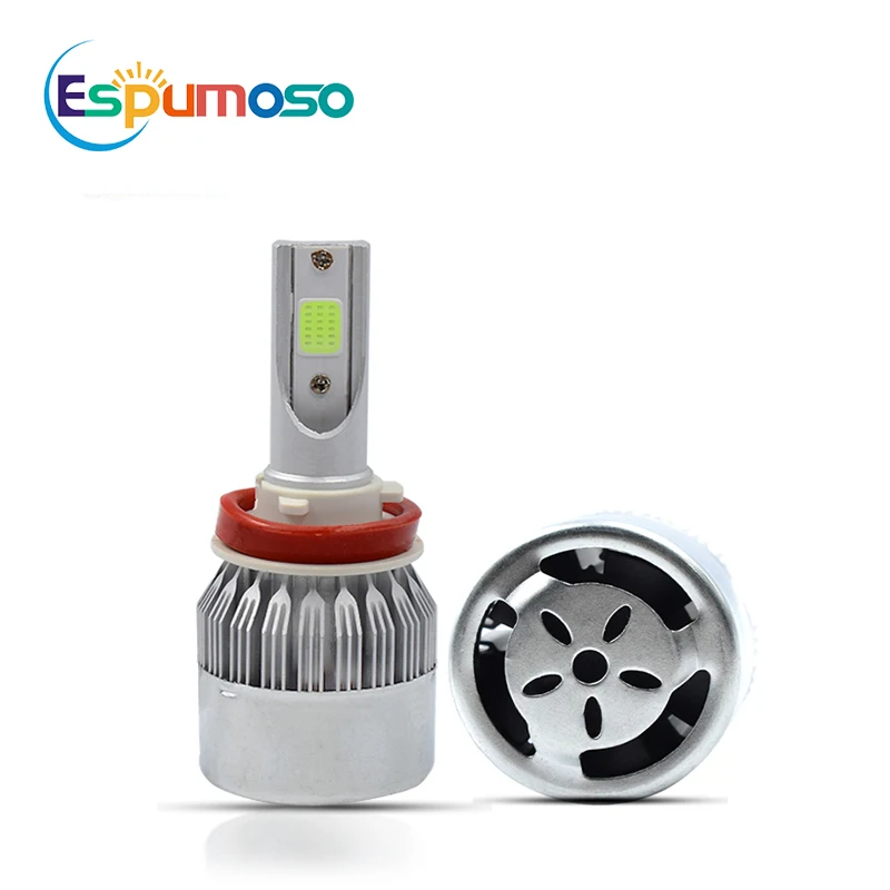 Factory Price C6 Ice Blue Color Led Headlight 36W 3800LM Auto Lighting Systems H4 H1 9005 9006 Waterproof Accesorios Para Auto