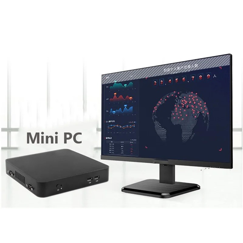 Gaming Computer Mini PC Core i5 i3 i9 With Cooling Fan 8G RAM Desktop Multimedia Office Computer