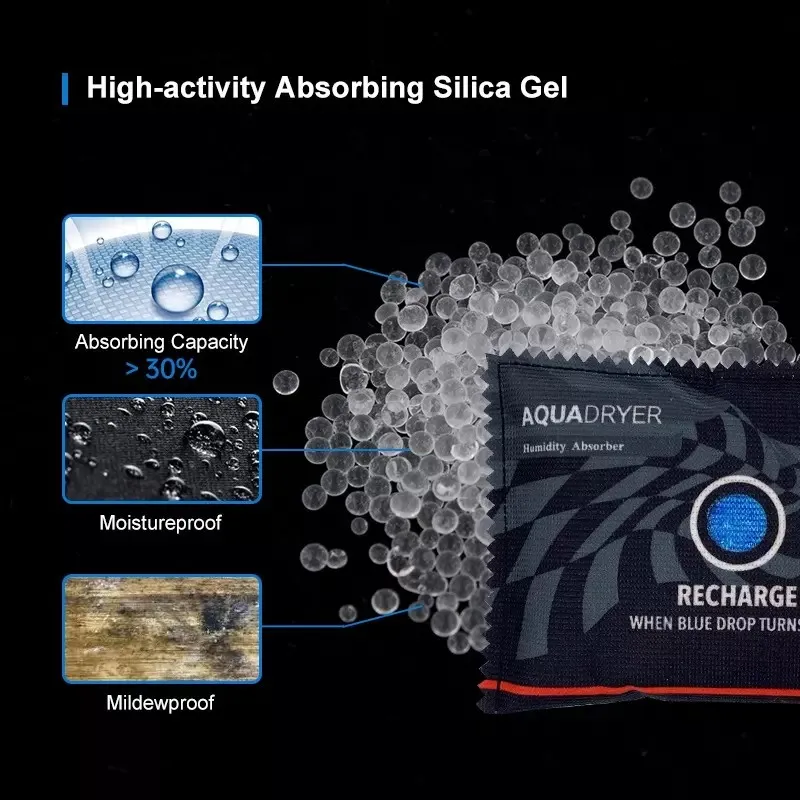 Factory price reusable car dehumidifier bag silica gel car dehumidifier moisture bag for car