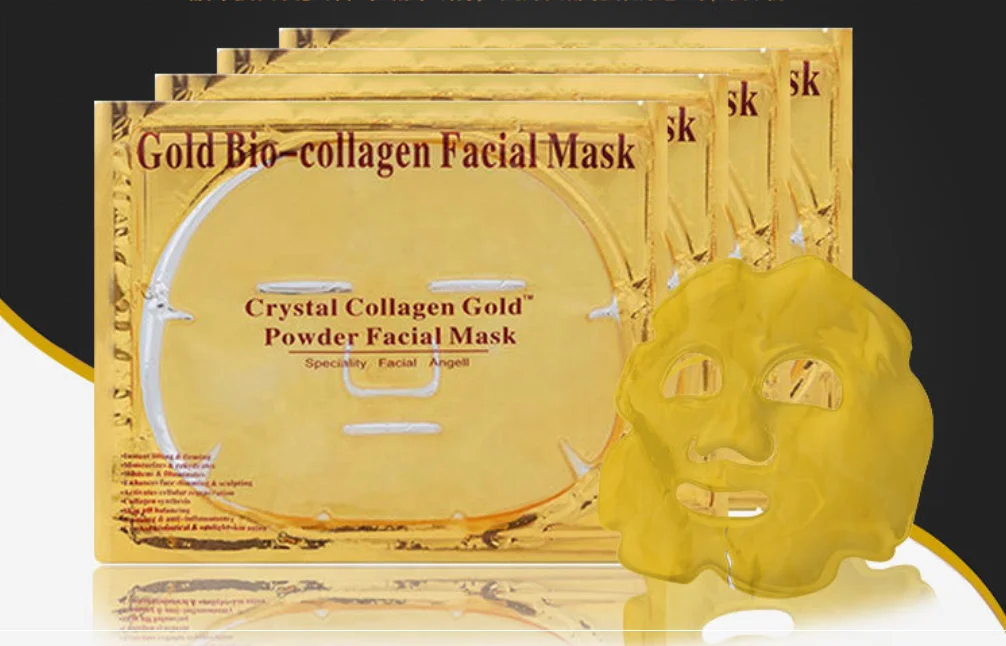 Wholesale Repairing Moisturizing Anti-aging Nourishing  Sheet Mask 24k Gold Face Mask Gollangen Gold Bio-collagen Facial Mask