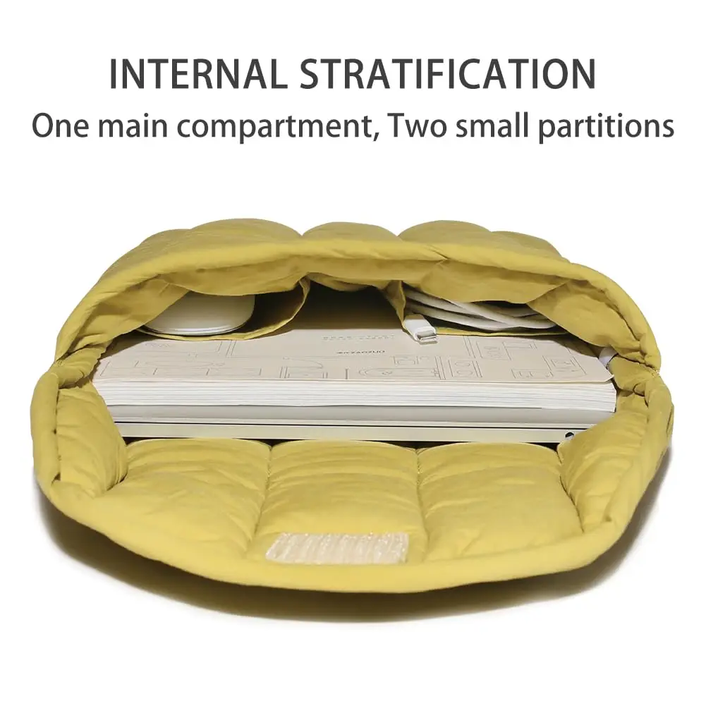13/ 14/ 15 Inch Fluffy Puffer Laptop Case Notebook Carry Bag For Notebook Puffy Laptop Sleeve For Women Men