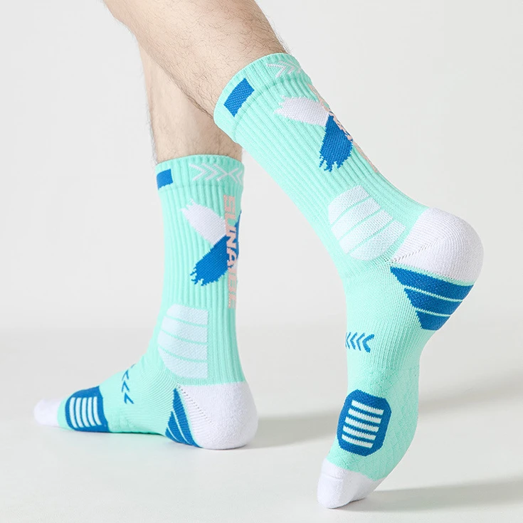 Athletic custom high quality elite basketball running socks compression