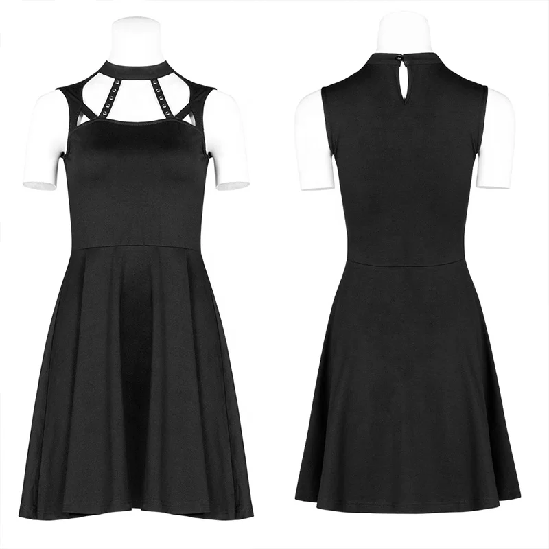 
OPQ-592 punk rave simple design adult fancy dress short sleeve dress spanish dance dress 