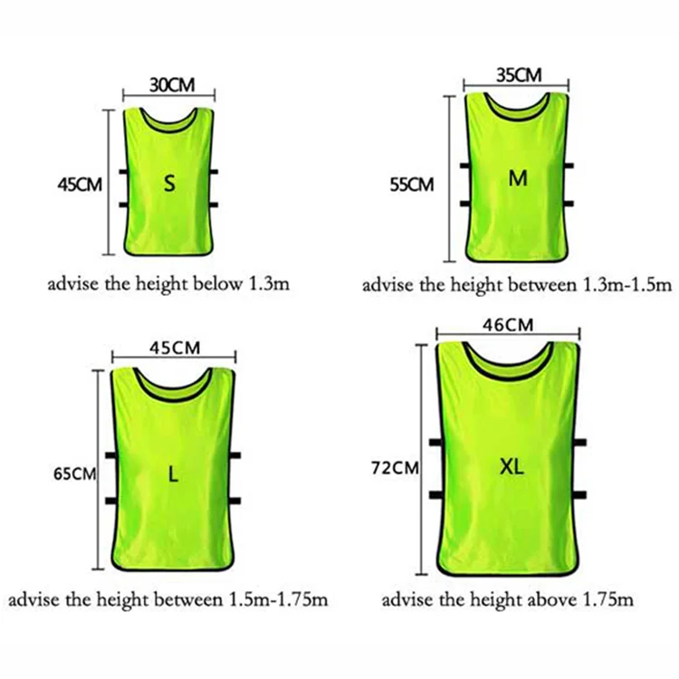 2020 Hot training reversible soccer bibs with numbers For Adults