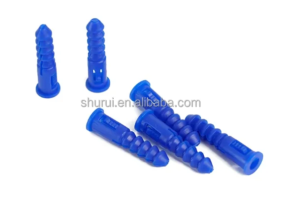 Modern Design Plastic Ribbed Wall Anchor Kit with Pan Head Self Tapping Screws and Essential Drill Bits for Drywall