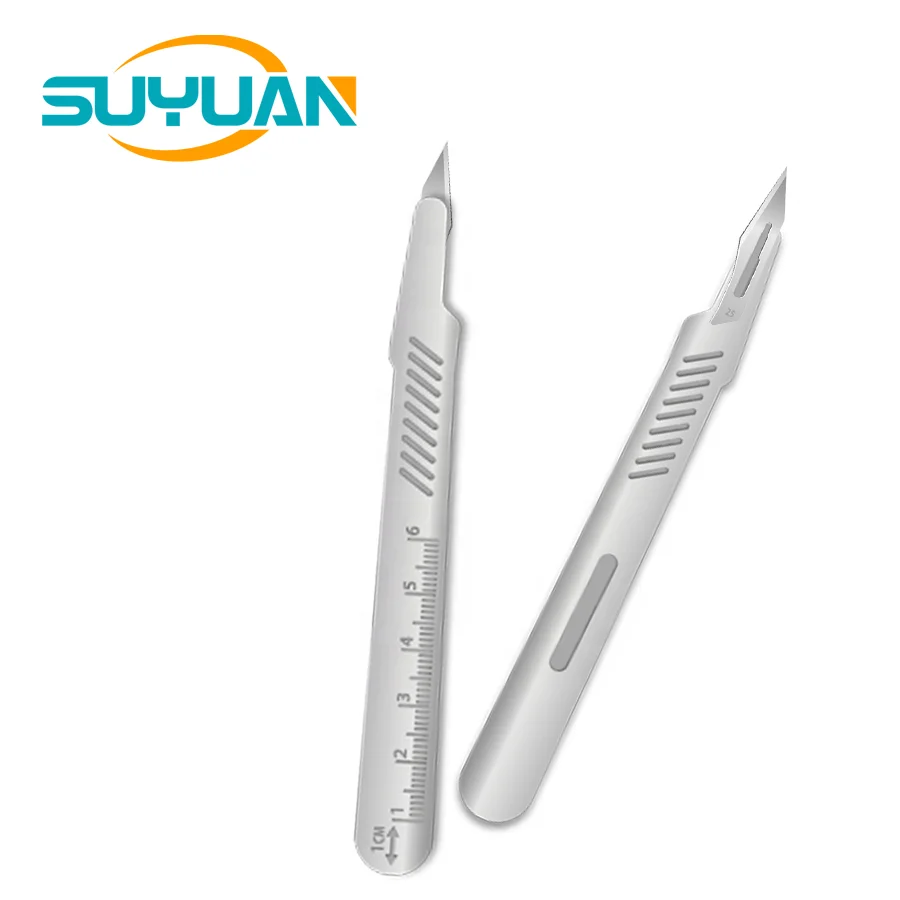 Sterilized Disposable Stainless/Carbon Steel 25 Surgical Scalpel Blade 25 Bistoury Medical Scalpel