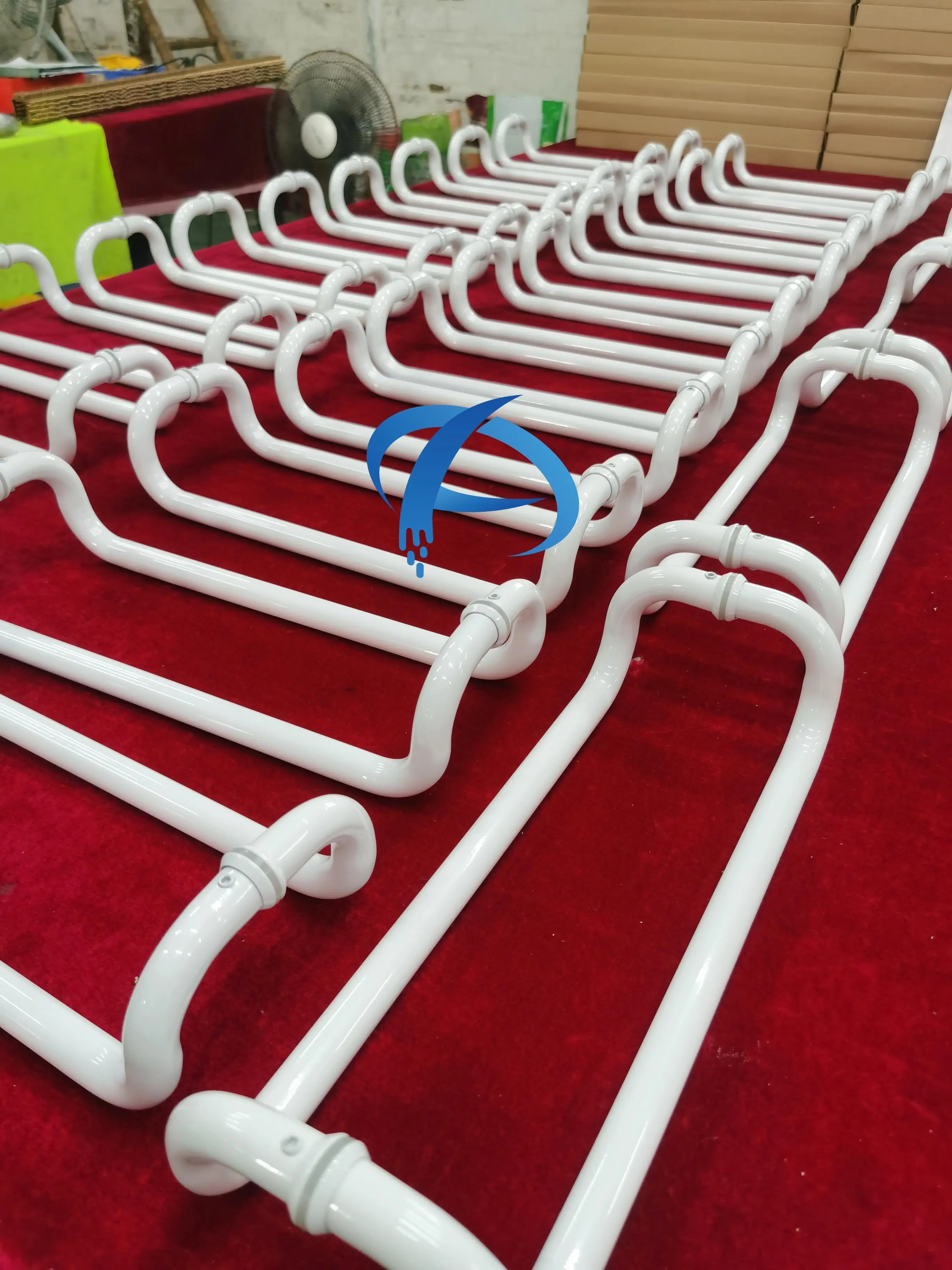 A0608 Austin Factory Entrance Commercial Stainless Steel Four Curved Double Bend Door Pull Handle