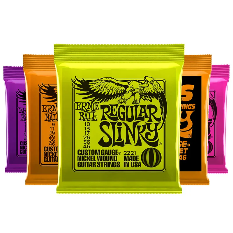  Струны Ernie Ball оригинальные для электрогитары 2220 2221 2222 2223 6 струн с никелевой обмоткой 009 010