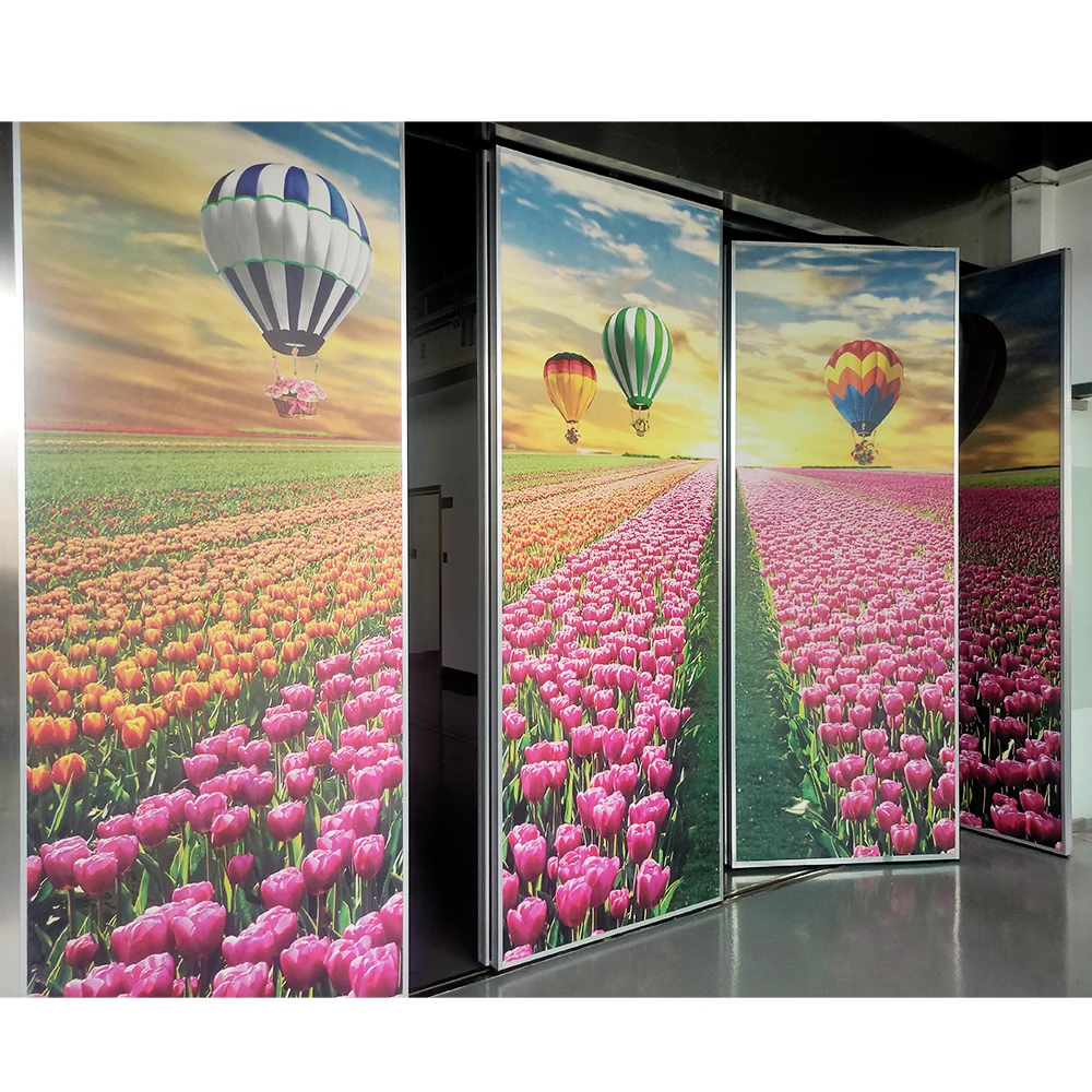 Customer Color Hotel Electrical Movable Track For Office Pivot Sliding Partition With Remote Control