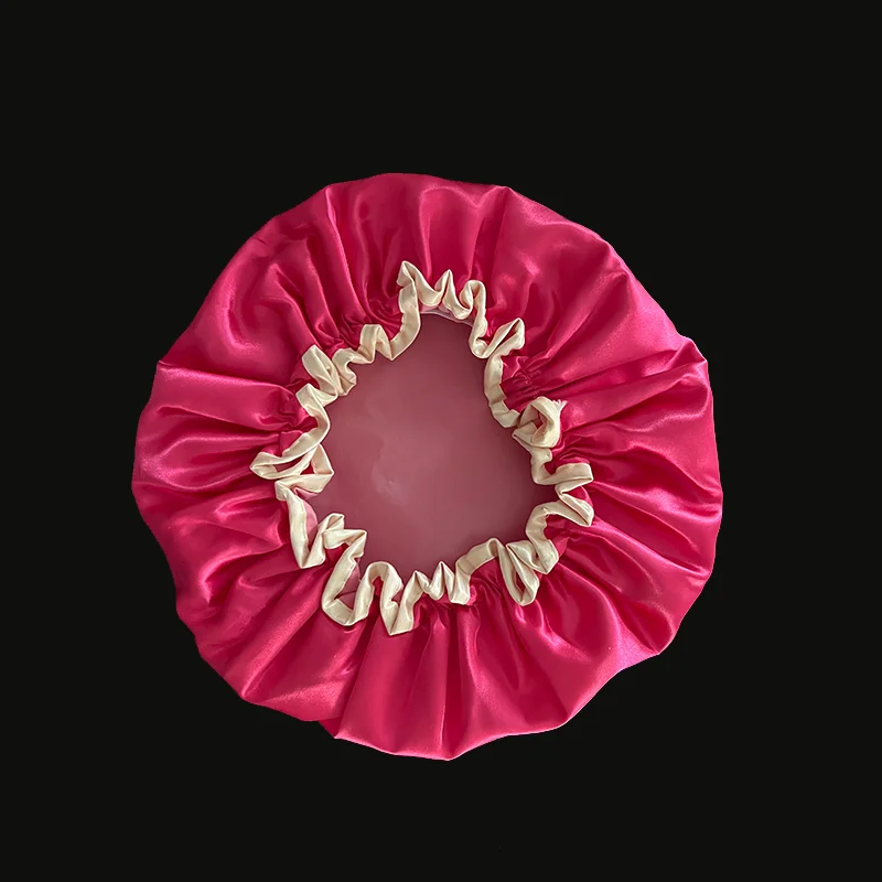 Surprise Price Long Hair Reusable Double Layer Waterproof Satin Shower Hair Bath Cap