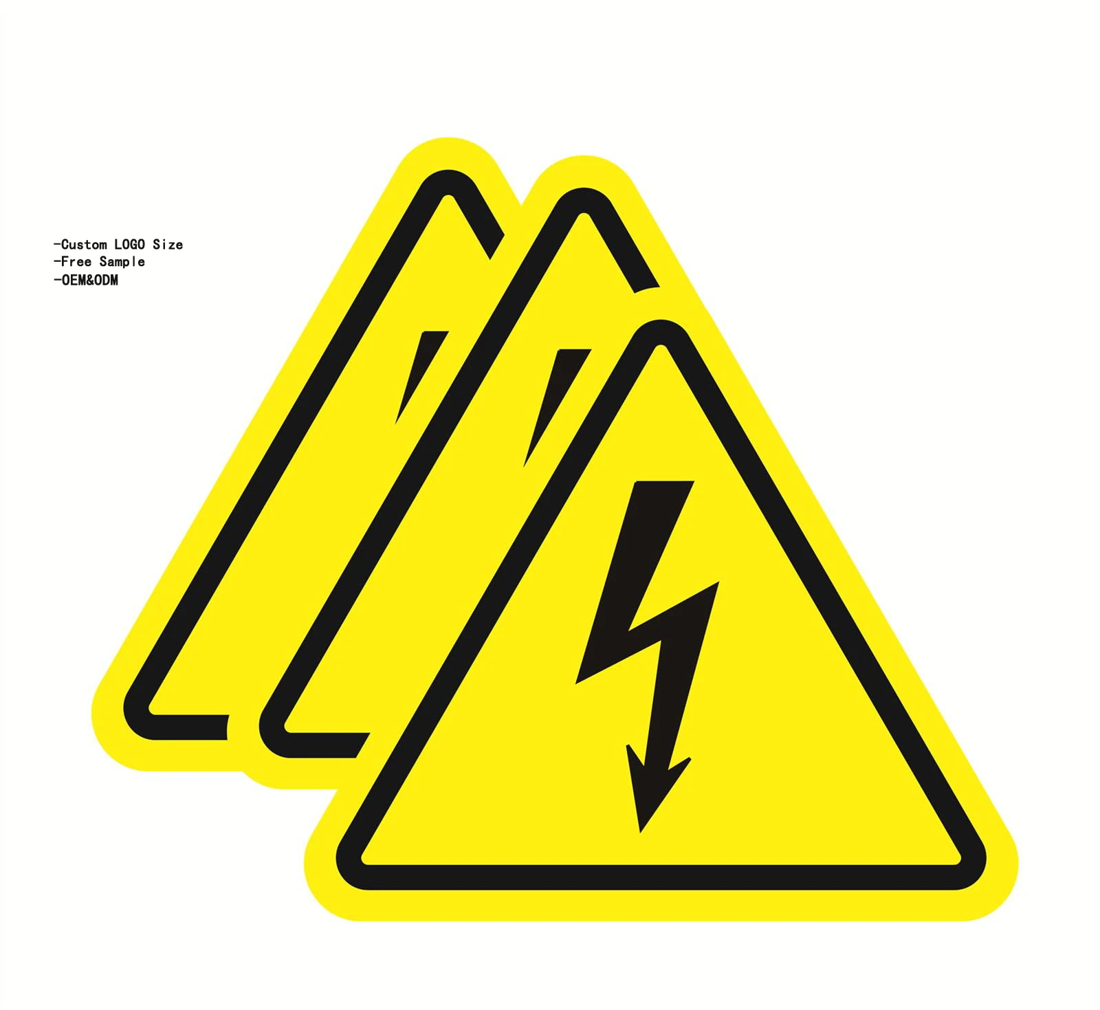 Custom Private PVC Adhesive Shipping Package Do Not Touch No Smoking Signs High Temperature Danger Warning Reflective Stickers