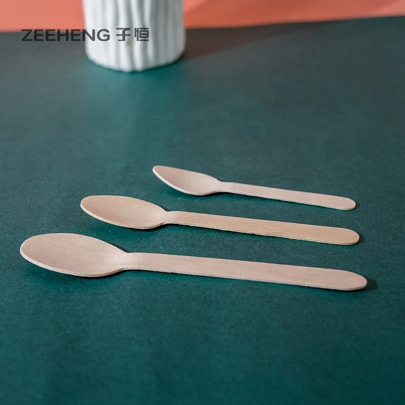 Eco Friendly Wooden Cutlery Disposable Wood Fork For Food Serving