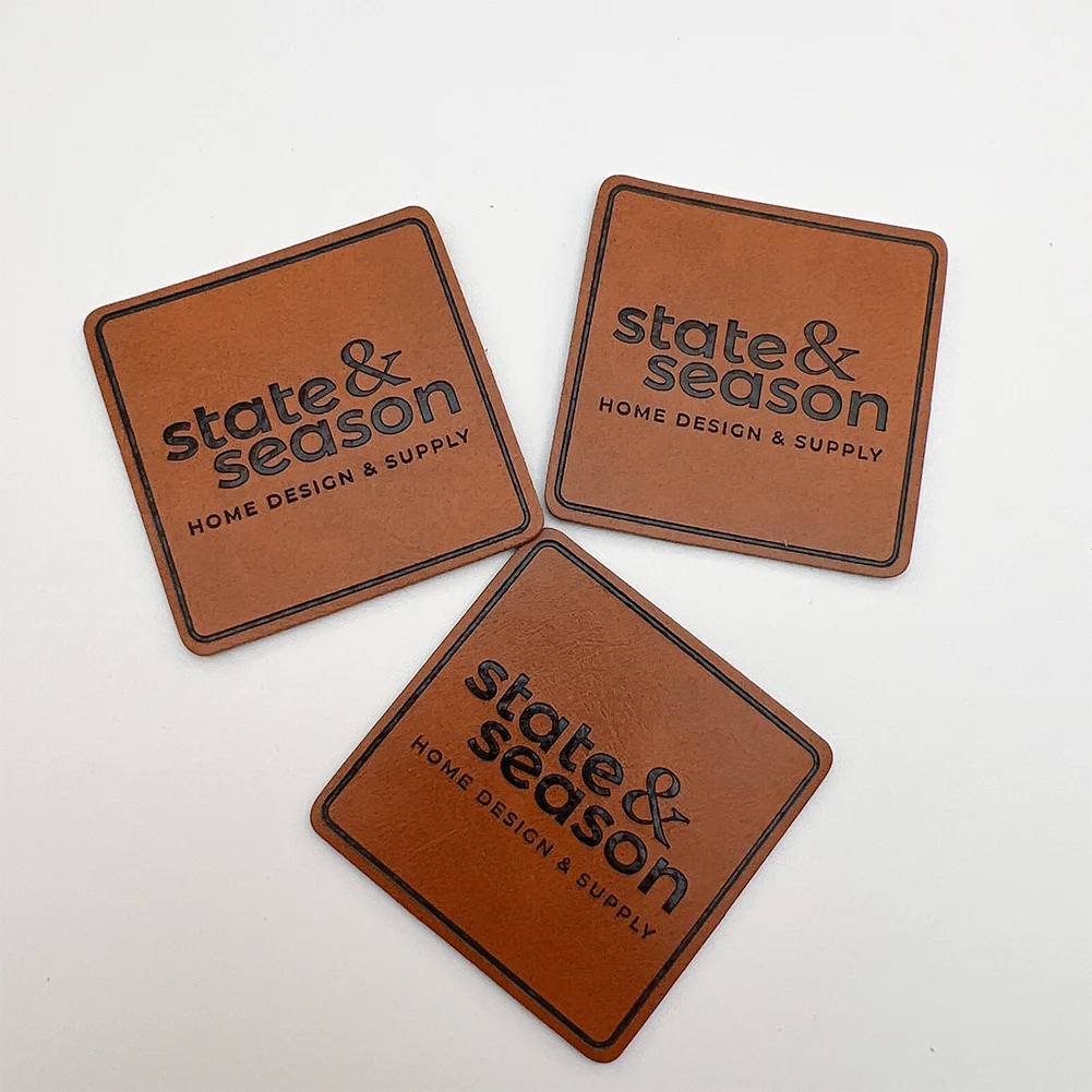 Customization Jeans Silk Screen Printing Leather Label