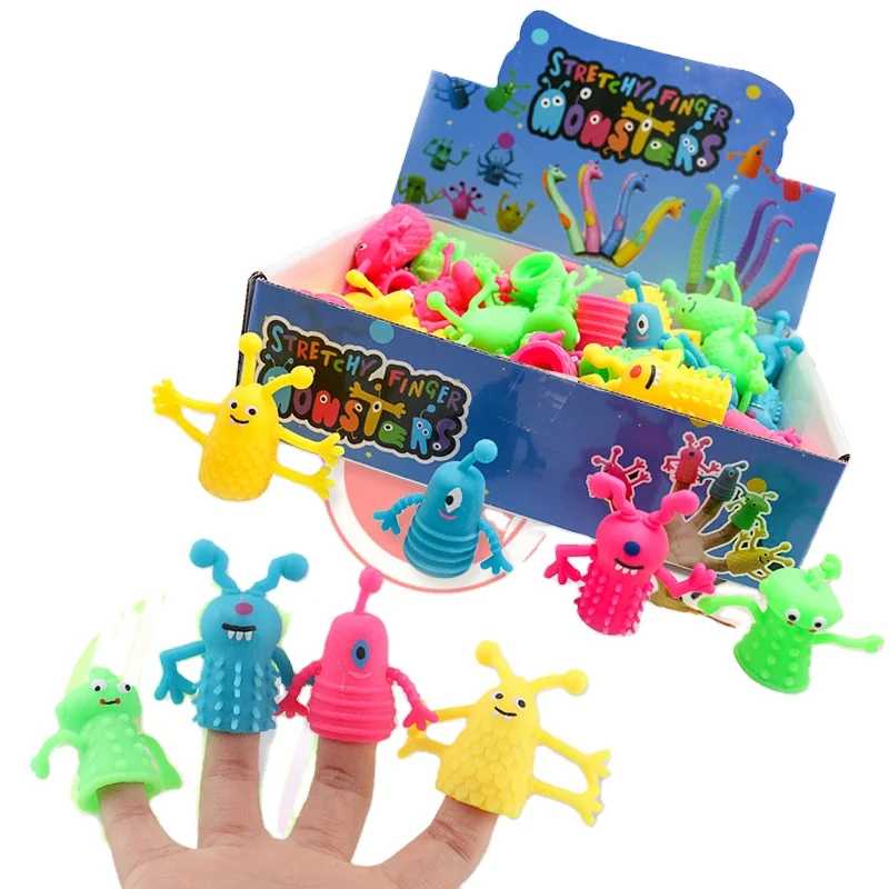 Wholesale TPR finger puppet pretend toys for kids finger puppet Mini Capsule Toy cheap Monster Finger Puppet Interactive Toy