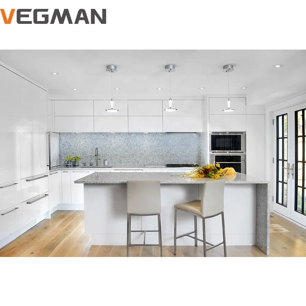 factory price wholesale modern style smart white lacquer storge kitchen cabinet for commercial and home use