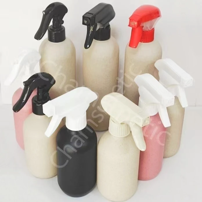 Customised Biodegradable Empty 100 125 150 200  250 300 500 750ml 4 8oz 16oz Matte Brown Room Plastic Cleaning Mist Spray Bottle