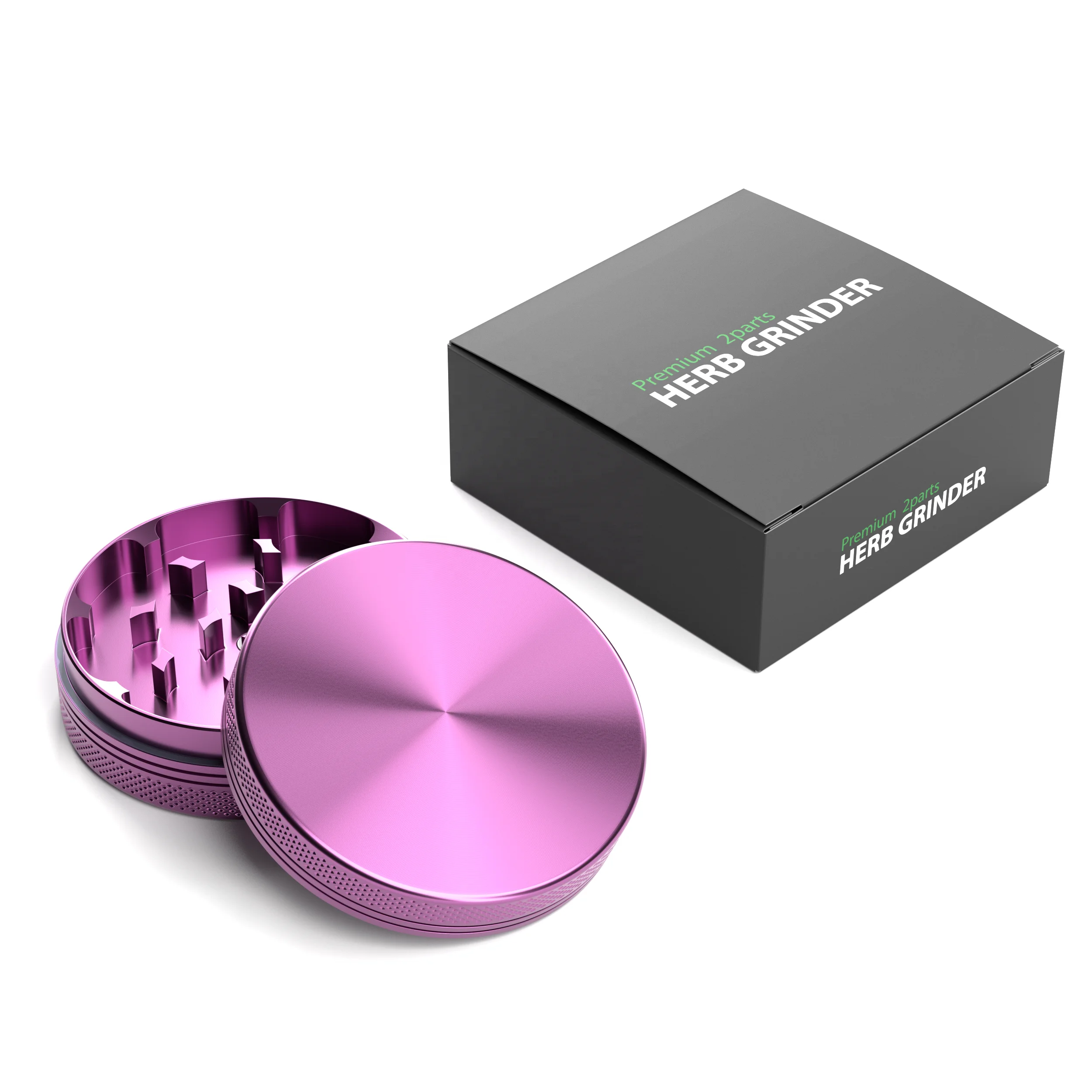 New 2 Layers 63mm Alloy Metal Herbal Herb Tobacco Grinder cigarette Smoke Smoking Herb Grinders With Smoking Accessories